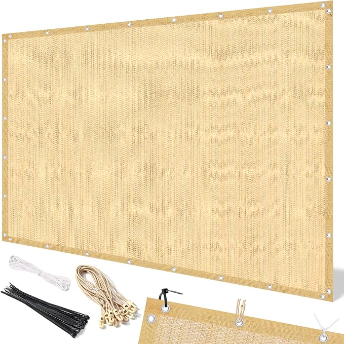 Artpuch 90% Sun Shade Cloth, 8 x 10 FT Pergola Shade Cover Canopy by Artpuch