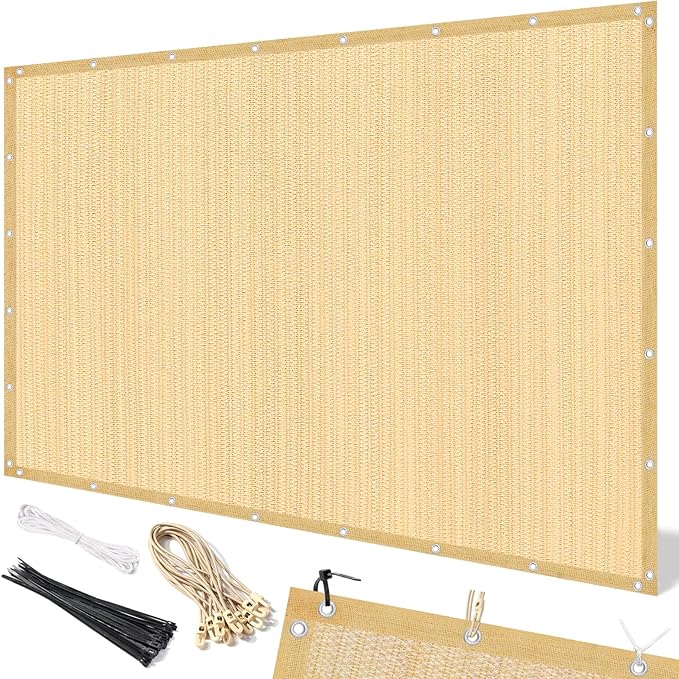 Artpuch 90% Sun Shade Cloth, 10 x 12 FT Pergola Shade Cover Canopy by Artpuch