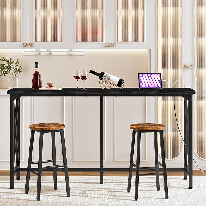 63'' Bar Table, Kitchen Dining Table by Choezon