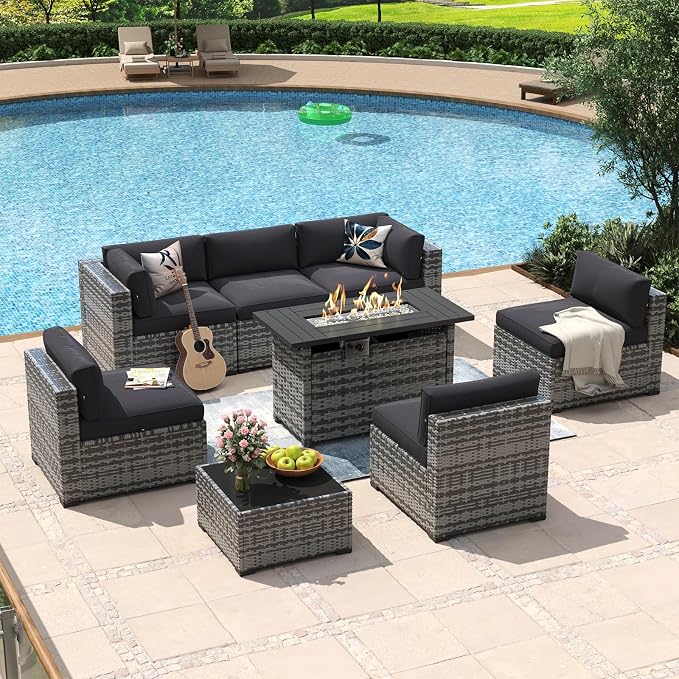 Aoxun 8 Piece Patio Furniture Set - Image 3