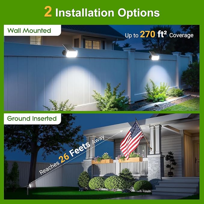 LETMY New Upgrade Solar Spot Lights Outdoor Waterproof - Image 4