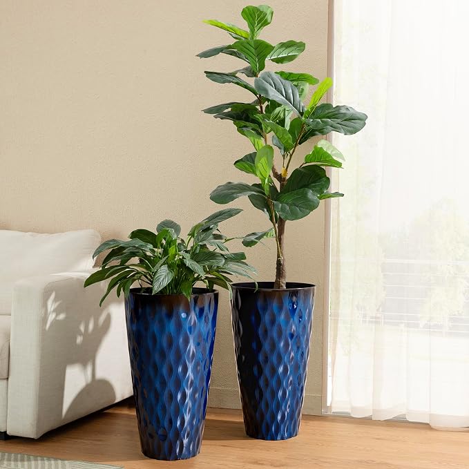 Glitzhome 23.75" H Tall Outdoor Planter, - Image 4