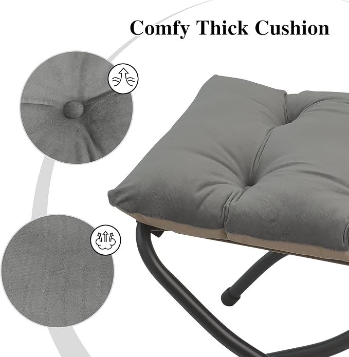 15" Folding Ottoman, Foldable Footrest Stool, Portable Small Foot Stool - Image 5