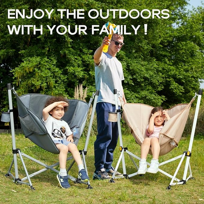 Portal Large Hammock Camping Chair Folding Rocking Chairs Portable Swinging - Image 7