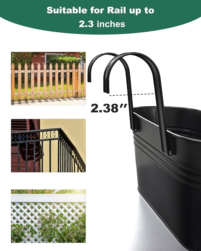 Metal Railing Planters for Outdoor Plants - Image 6