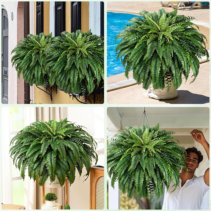 MARTINE MALL 2Pcs 48'' Fake Ferns Look Real Artificial Ferns - Image 7