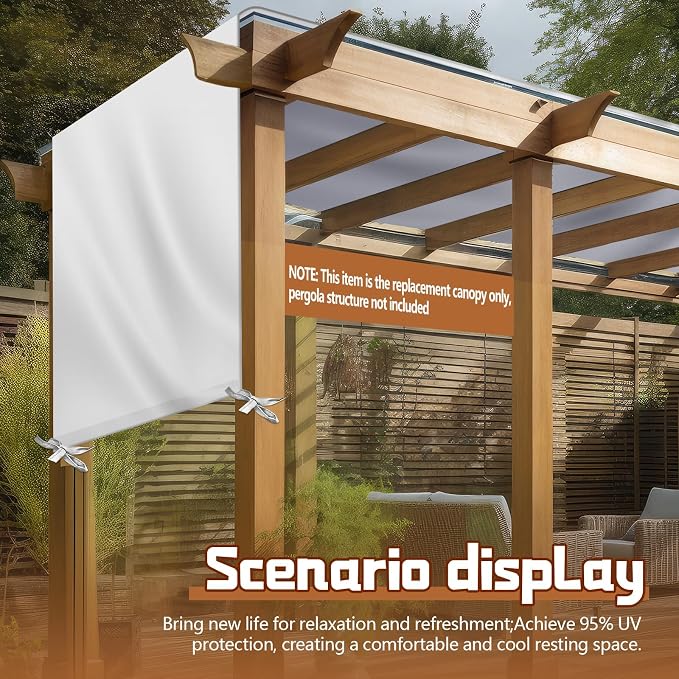 Universal Pergola Replacement Canopy Outdoor Canopy Shade Cover Waterproof - Image 7