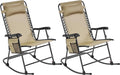 Yaheetech 26in Rocking Chair Outdoor Zero Gravity Folding Chairs Rocking Chairs by Yaheetech