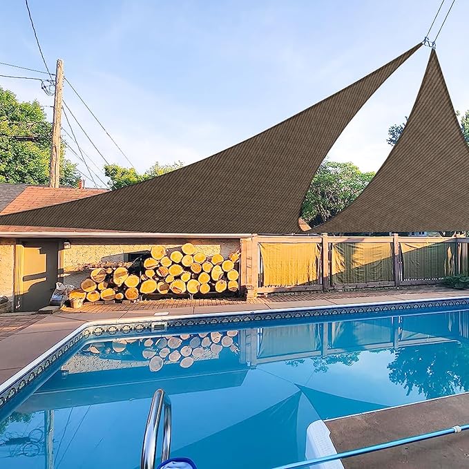 E&K Sunrise 2' x 2' x 2' Sun Shade Sail Triangle Canopy Shade Cover UV Block by EKSUNRISEINC