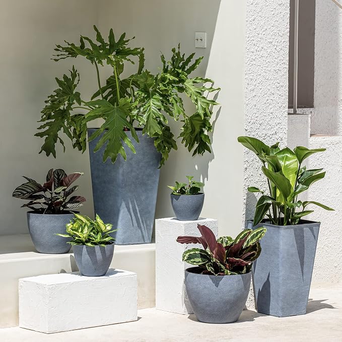 LA JOLIE MUSE Flower Pots Outdoor Garden Planters, Indoor Plant Pots - Image 3