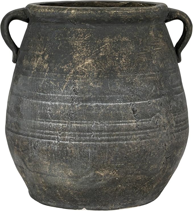 Creative Co-Op Whitewashed Terra-Cotta Urn - Image 6