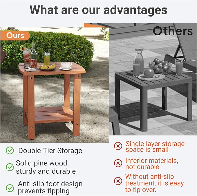 2-Tier Adirondack Side Table 17" - Image 7