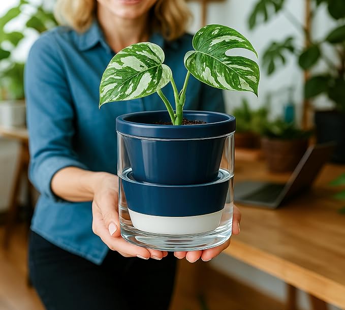 D'vine Dev 4 Inch Design Self Watering Planter - Image 6