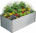 Galvanized Raised Garden Bed Kit Outdoor Patio, Deep Root Box Planter by Tegarbed