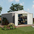 Devoko 10x14 FT Outdoor Storage Shed, Large Metal Storage Sheds by DEVOKO