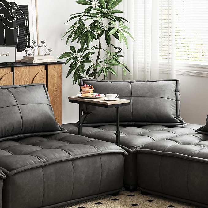 TUTOTAK End Table, Side Table, Tall Couch Table, Sofa Table, Living Room - Image 3