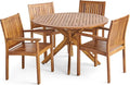 Christopher Knight Home Kally Outdoor Five Piece Acacia Dining Set, Teak Finish by ChristopherKnightHome