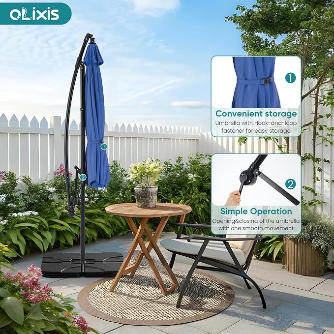 OLIXIS 10FT Offset Patio Umbrella, Cantilever Table Umbrellas - Image 3