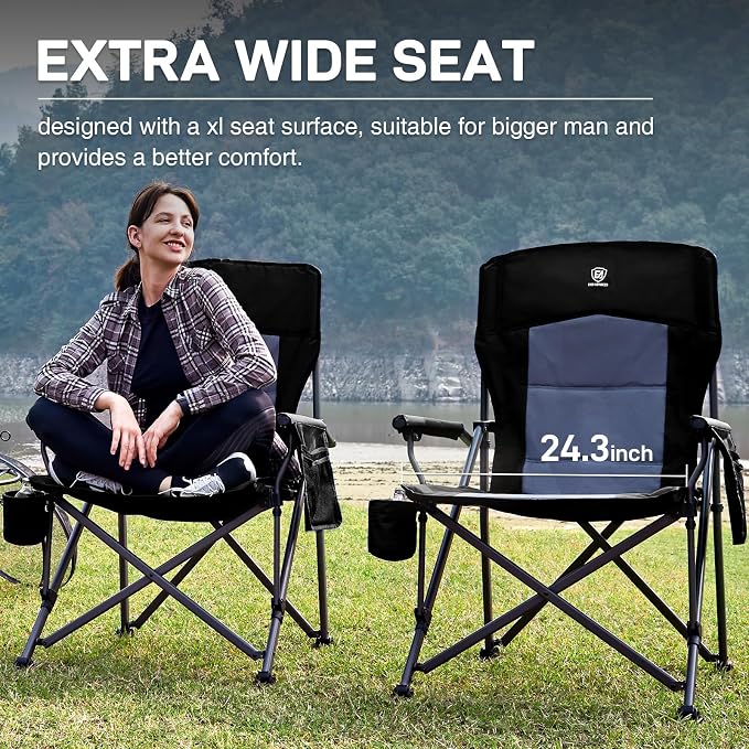 EVER ADVANCED Oversized Folding Camping Chair - Image 6
