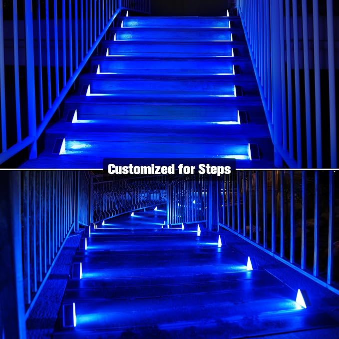 VOLISUN Solar Stair Lights 16 Pack, Solar Step Lights Outdoor, Halloween Light - Image 3