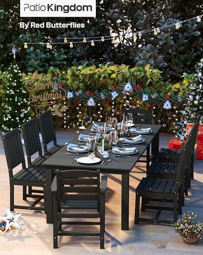 7-Piece Black Outdoor Dining Set - Image 8