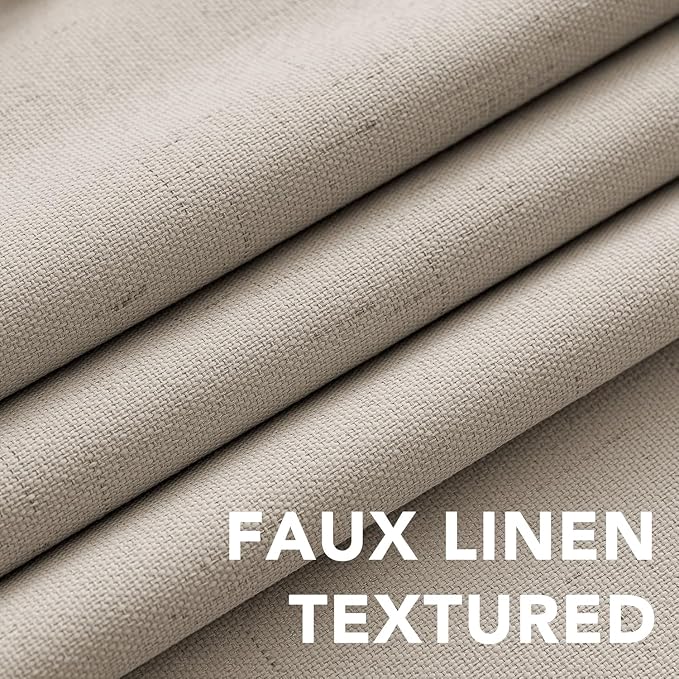 H.VERSAILTEX Linen Curtains 100% Blackout Curtains - Image 4