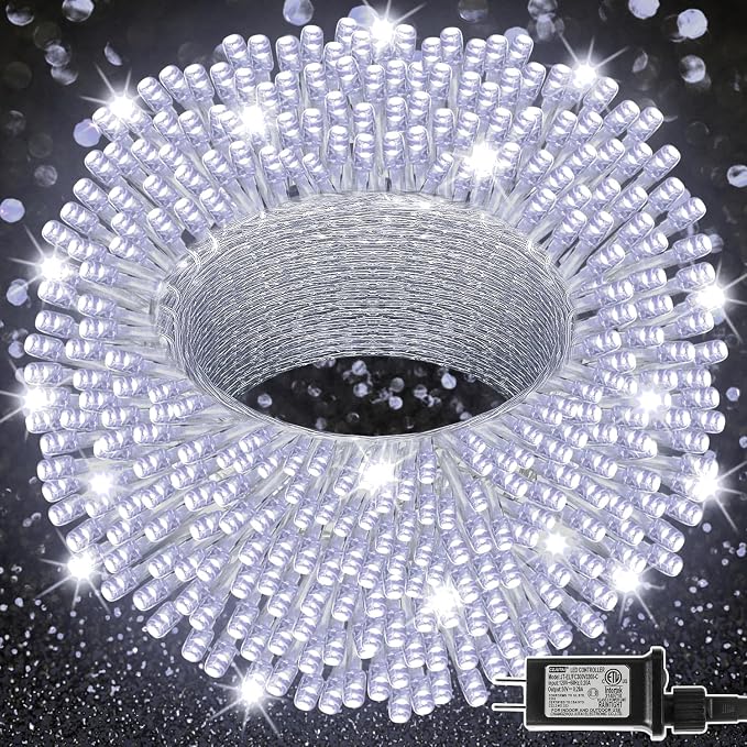 LJLNION 300 LED String Lights Outdoor Indoor, Extra Long 98.5FT Super Bright by LJLNION