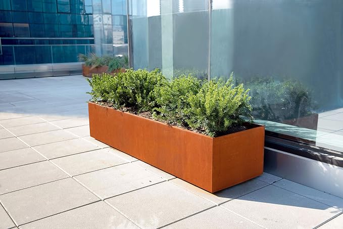 Plantercraft Corten Steel Planters | 60x18x42 Large Rectangular Planters - Image 2