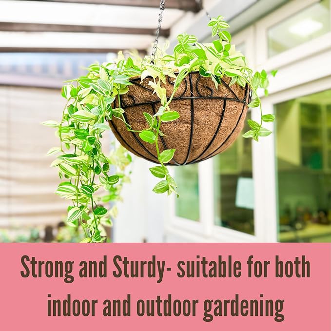 LaLaGreen Hanging Planter for Outdoor Plants Black Hanging Baskets - Image 7