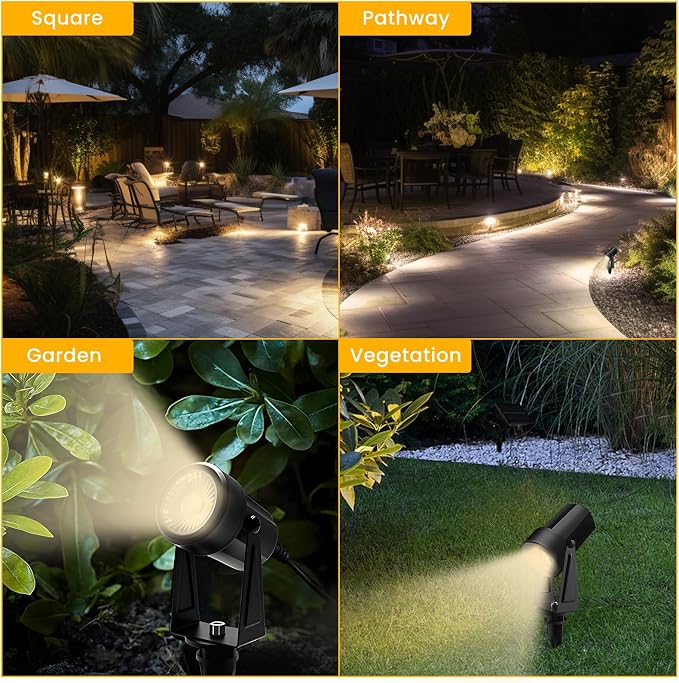 Svater 4 Pack Landscape Lighting Low Voltage, Outdoor Spotlights - Image 4