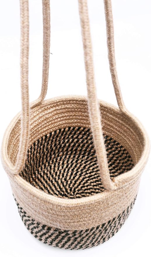 Hanging Planter Basket Jute Rope Woven Plant Hangers Indoor Hanging Plant - Image 5