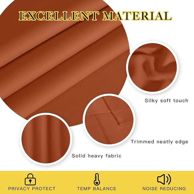NICETOWN Blackout Short Curtain 63 inches Long - Image 2