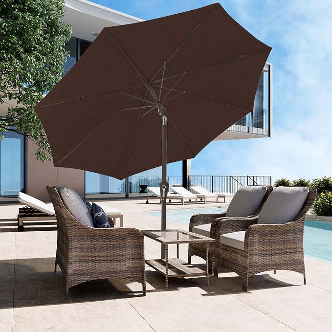 JEAREY 9FT Outdoor Patio Umbrella Outdoor Table Umbrella - Image 4