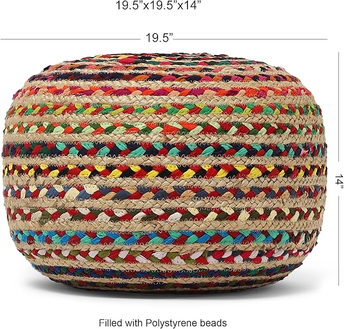 REDEARTH · Round Pouf Ottoman - Image 3