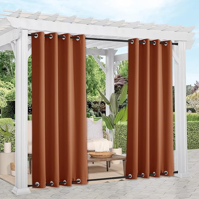NICETOWN Outdoor Curtains Waterproof & Windproof, Thermal Insulated Top and by NICETOWN