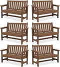 SERWALL Outdoor Bench, HDPE Outdoor Benches Weatherproof, 2-Person Garden Bench by SERWALL