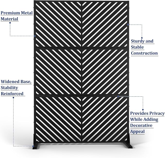 Outdoor Privacy Screen, Freestanding Privacy Fence Panels - Image 4