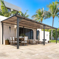 AECOJOY 20' x 12' Gazebo for Patio, Large Wall-Mounted Hard Top Lean-to Gazebo by AECOJOY