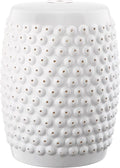 Safavieh Castle Gardens Collection Stella Nail Head White Glazed Ceramic Garden by SAFAVIEH