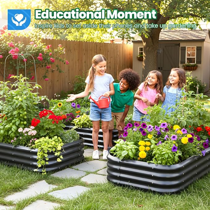 Quictent Galvanized Raised Garden Bed Kit, Dark Grey - Image 3