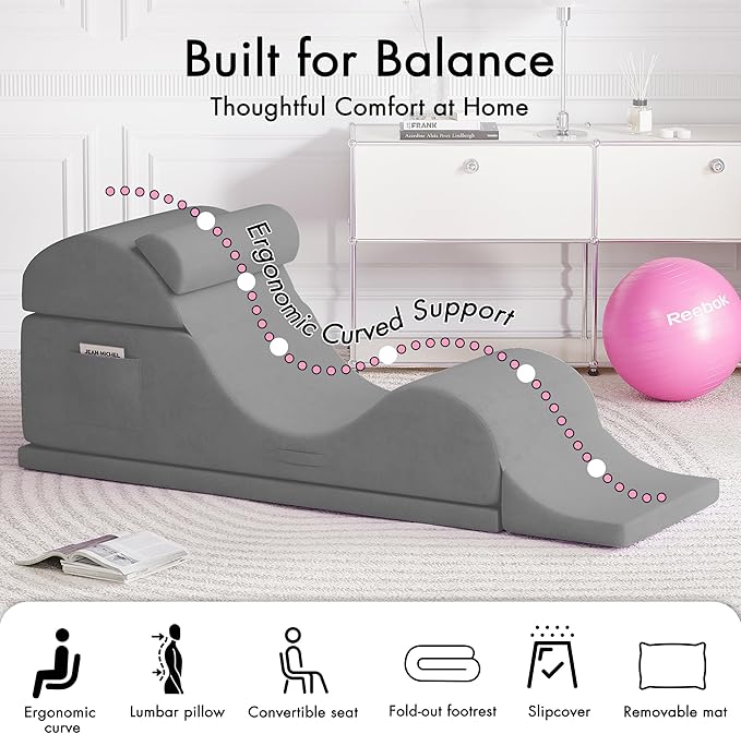 Convertible Yoga Chair for Adults, Ergonomic Foam Lounge - Image 5