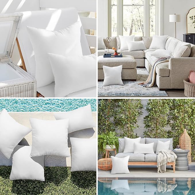 Ashler Outdoor Pillow Inserts, 12x20 Waterproof Throw Pillows Pack of 2 - Image 6