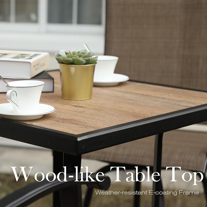 Sophia & William Outdoor Bar Set, Patio Bar Table and Chairs Set, Bar Height - Image 6