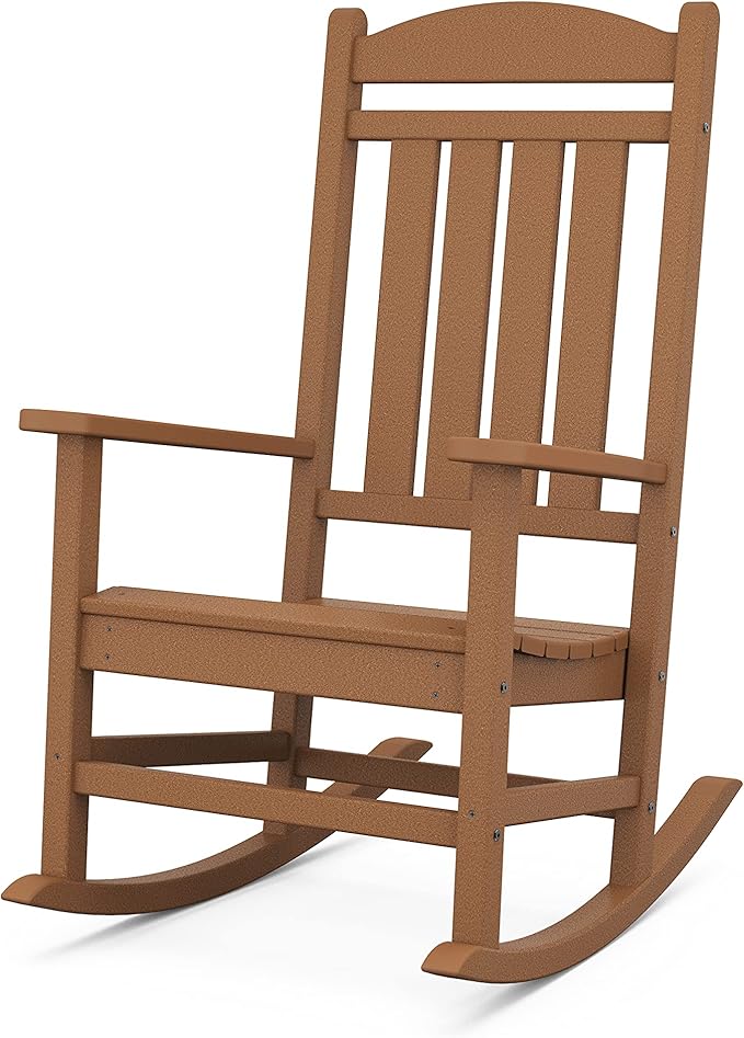 POLYWOOD Presidential Rocking Chair in Teak by POLYWOOD
