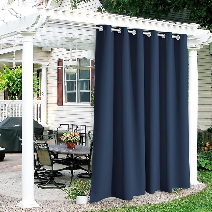 RYB HOME Outdoor Curtains for Patio Waterproof Block Sunlight Thermal Insulated by RYBHOME