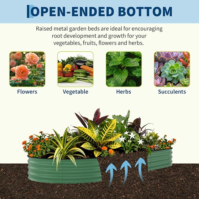 Garvee Galvanized Raised Garden Bed Outdoor, Rust-Resistant Raised Garden Beds - Image 6