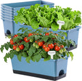 Window Box Planter 8 Pcs, 17 Inches Rectangle Flower Pots by Oliz