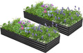 2PCS 7x3x1ft Galvanized Raised Garden Bed Kit, Galvanized Planter Raised Garden by Easllre