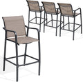 Crestlive Outdoor Bar Stools Set of 4, 500 lb Capacity Metal Patio Bar Chairs by CrestliveProducts
