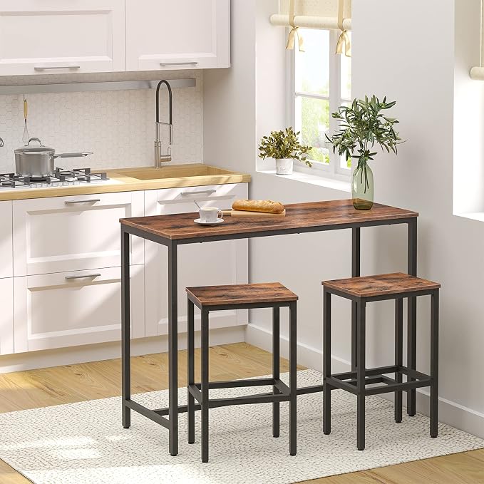 HOOBRO Bar Table, Rectangular Pub Table, 47.2” Counter Height Bar Table - Image 5
